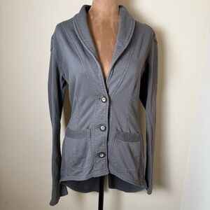 Hard Tail Forever Jacket Cardigan Womens Small Army Green Shirt Top 100% Cotton